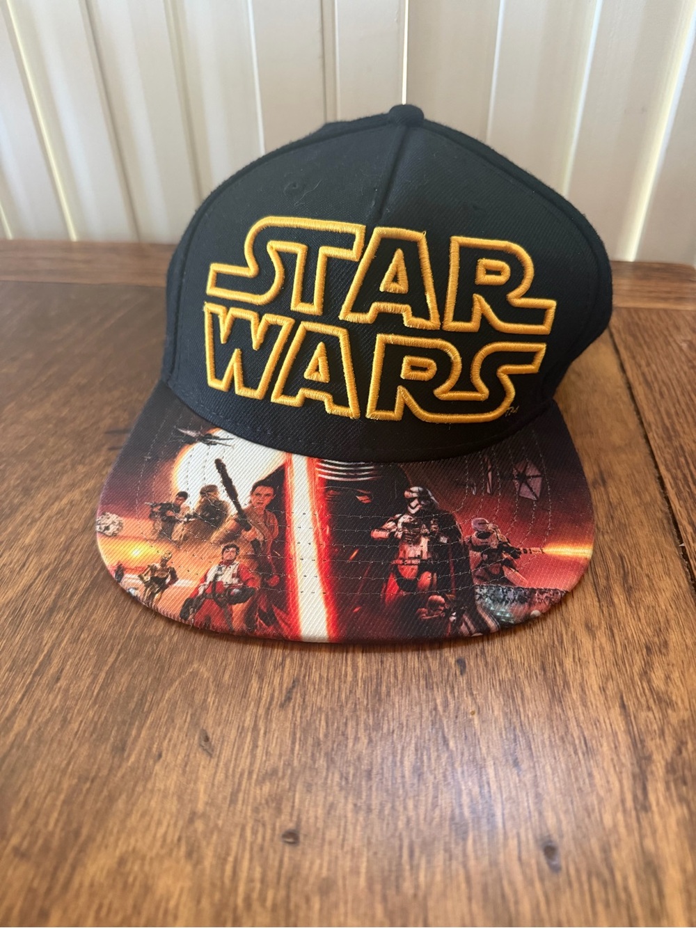 STAR WARS SNAPBACK HAT Black Yellow Big Logo The Force Awaken Rey Kylo Men/Women